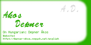 akos depner business card