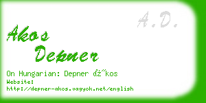 akos depner business card
